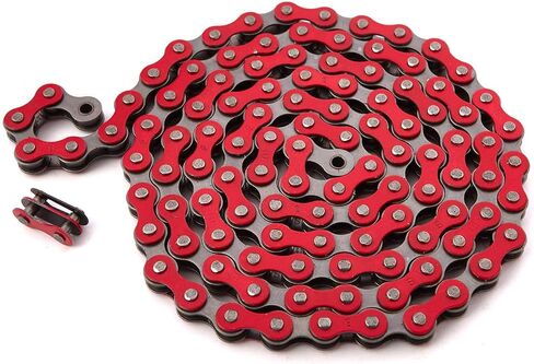 Motorcycle 420 Chain 108 Links Anti-Rust Coating Drive Chain Powersports Parts for Honda Apollo Yamaha 50cc ~ 150cc SSR ATV Street Bike All-Road Dirt Pit Bike Accessories (Red) in Kuwait