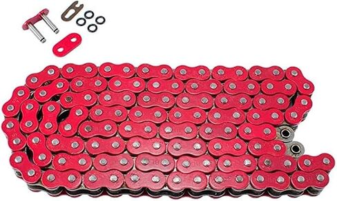 Motorcycle 420 Chain 108 Links Anti-Rust Coating Drive Chain Powersports Parts for Honda Apollo Yamaha 50cc ~ 150cc SSR ATV Street Bike All-Road Dirt Pit Bike Accessories (Red) in Kuwait