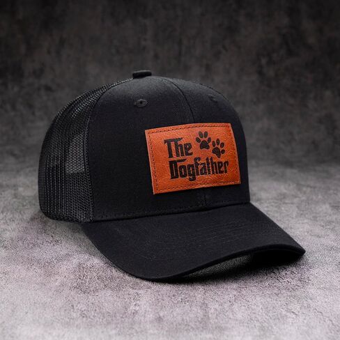 The Dogfather Trucker Hat for Men, Best Dog Dad Gifts, Adjustable Mesh Back Baseball Cap, Idea in Kuwait