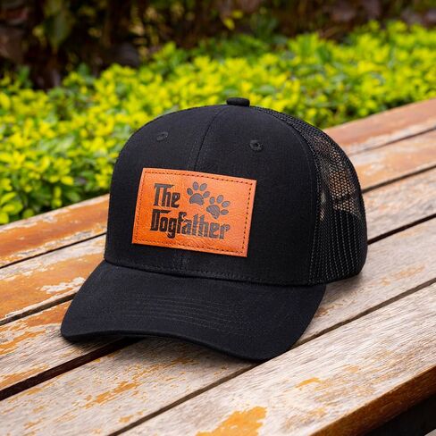 The Dogfather Trucker Hat for Men, Best Dog Dad Gifts, Adjustable Mesh Back Baseball Cap, Idea in Kuwait