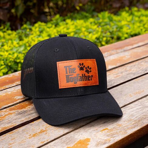 The Dogfather Trucker Hat for Men, Best Dog Dad Gifts, Adjustable Mesh Back Baseball Cap, Idea in Kuwait