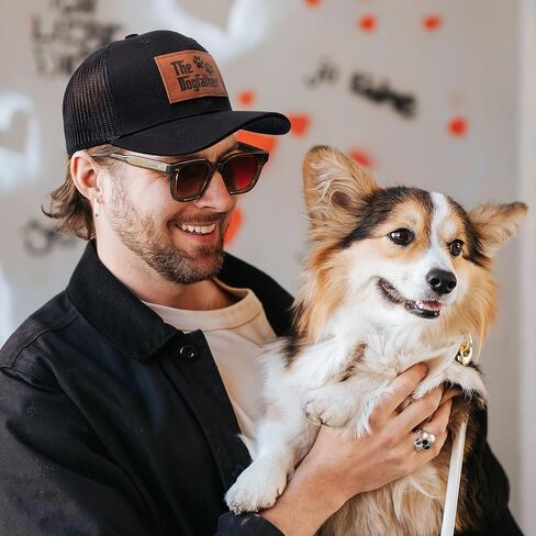 The Dogfather Trucker Hat for Men, Best Dog Dad Gifts, Adjustable Mesh Back Baseball Cap, Idea in Kuwait