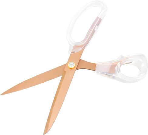 مقص قوس قزح أكريليك، شفرات مطلية بالتيتانيوم حادة للغاية مقاس 9 بوصات ومقص حاد متعدد الأغراض، مقص خياطة، مقص مكتب، تصميم مقبض مريح، استخدام متعدد الاستخدامات in Kuwait