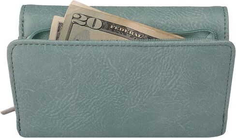 Roxy Women's Wallet | ID Window | Passport Window | Zip Closure | Card Slots | Travel | Everyday Carry | Faux Leather in Saudi Arabia