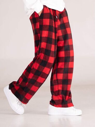 Zaful Men Plaid Print Disual Pants Lourd Fit Straight Pajama Pants Fleece Fleece Spectupant in Saudi Arabia
