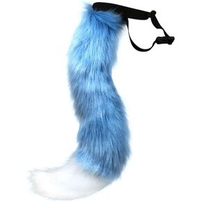 ikasus Fox Tail, Faux Fur Fox Tail Handmade Plush Furry Fox Tail Adjustable Long Fox Tail Halloween Cosplay Costume Fancy Dress Accessory Type 17