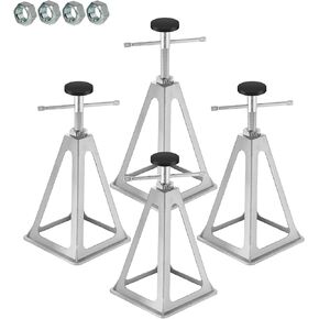 BOYISEN Aluminum RV Stabilizer Jacks 4 Pack, Screw Jack Stands, RV Leveling Stack Jacks Adjustable from 11-17inch, Stabilize and Level RV Trailer Camper Single Support Up to 6,000 Lbs