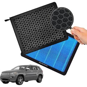 Cabin Air Filter CF11183 FITS 2011-2024 DODGE DURANGO و 2011-2021 Jeep Grand Cherokee ، هيكل قرص العسل والكربون المنشط ، متين ومتين (حزمة واحدة)