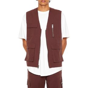 Forever 21 Men's Zip-up Utility Cargo Vest in Saudi Arabia