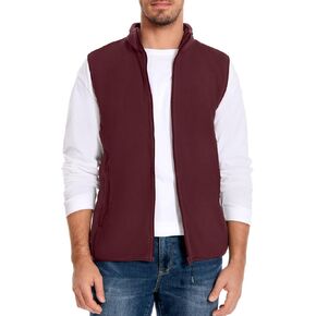 Mans Fleece Vest Full-Zip Outerwear Lightweight Scedts مع جيوب سحاب