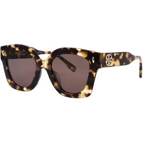 Tory Burch Sunglasses TY 7201 U 199573 عتيقة السلحفاة/البولي أميد البني الداكن S