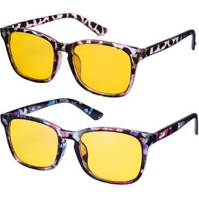Night Driving Glasses for Women Men, Anti Glare Polarized Yellow Lens Night Vision Glasses for Nighttime Rainy Foggy