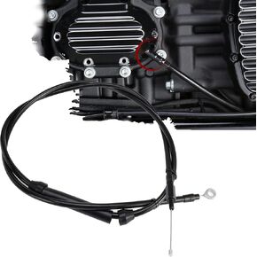كابل القابض الأسود الممتد فينيل متوافق مع نوبات 1987-2006 Harley Twin Cam Evolution 5 SPEED Transmission & 2002-2006 Harley Electra Glide Models (72 11/16 ")