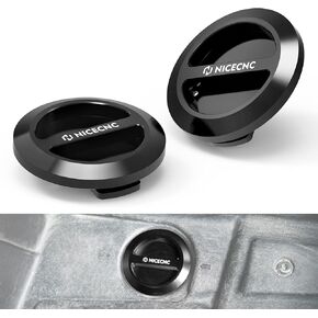 Black 2PCS Aluminium RZR Drain Drain Clop متوافق مع Polaris General 1000 Deluxe EPS 2021-2023 ، RZR 900 2015-2020 ، RZR XP 4 1000 EPS 2014-2022 ، انظر Fitments