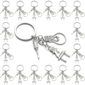 PHAETON 20PCS Screwdriver Light Bulb Electrician Maintenance Tool Keychain Men's Backpack Pendant Accessories For Father Grandpa Gift