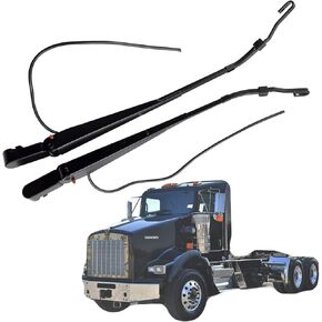 2-PCS مجموعة زوج ذراع الذراع الأمامية 2-PCS متوافقة مع Kenworth T600/T600A/T660/T800 ، 2006-2012 ، جانب السائق الأمامي ومجموعة ذراع ممسحة الزجاج الأمامي من جانب الزجاج الأمامي ، استبدل#602-5403 602-5404.
