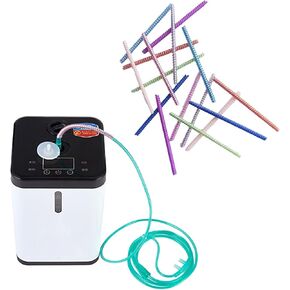 16 Pcs Oxygen Tube Support Crimp Straightener for Portable Concentrator Tank Hose Nasal Cannula Tubing Accessories Holder Supports Keep from Kinking Compatible with Straightener, Cannula,Oxygen Masks