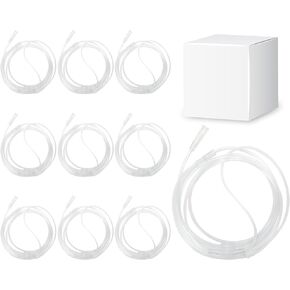 party greeting 10 Pack Oxygen Nasal Cannula 5ft Flow Nasal Cannula Oxygen Crush Resistant Oxygen Tubing Curved Nose Piece for Portable Oxygen Concentrator Supplies Home Use