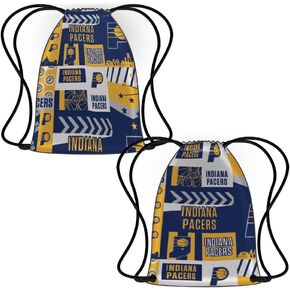 Pro Specialties Group Indiana Pacers Drawstring w/zipper Gym Bag for Sports, Travel, and Everyday Use