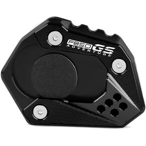 لمغامرة F850GSA F850GS 2019-2023 MOTOCYCLE CNC Aluminium Kickstand Side Stand Explarge Extension Pad F850 GS ADV ADV (Black)