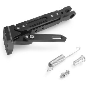 Adjustable Kickstand Motorcycle Scooter Kickstand Universal Aluminum Motorcycle Kickstand Foot Side Stand Motorcycle Accessories (black)