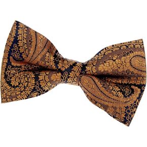 Paisley Art Pattern Woven Microfiber Pre-tied Bow Tie (4.5")