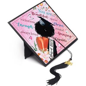 CAP TASSEL CAP التخرج من 2025 GRAD CAP Topper Decorations for Hosted Queen Woman Generation Gift (Fresh)
