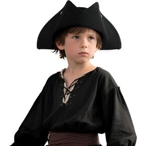 Homelex Pirate Hat for Kids Colonial Tricorn Halloween Adulal Come Costume Assume
