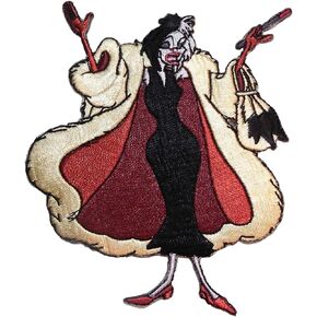 Disney's 101 DALMATIANS Movie CRUELLA DE VIL 3 3/4" Tall Embroidered PATCH