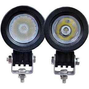 2Pcs 10W Spot Mini Motocycle LED Work Light 2 Inch Round LED Driving Lights Fog Lights for Motorcycle Motorbike Bike 10W