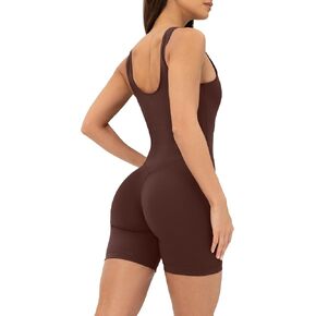 PAVOI ACTIVE Workout One-Piece for Women - Square Neck Gym Bodysuit Built-In Shelf Bra 5" Romper Jumpsuit Shorts - HiPerform in Saudi Arabia