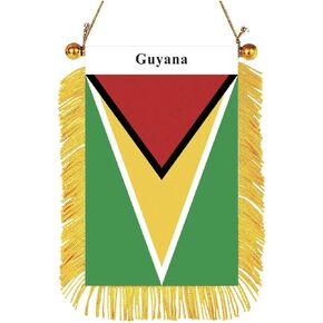 Guyana Flag Mini Banner Country Pride Car Display