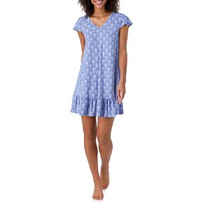 Tommy Bahama - Women's Short Nightgown, Short Sleeve Stretch Jersey Ruffle Hem Dress for Sleep or Lounge in Kuwait