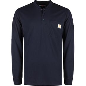 Bocomal Fr قمصان Henley 7oz بالوزن المتوسط ​​مقاوم للحريق NFPA2112 CAT2 قميص العمل المترك