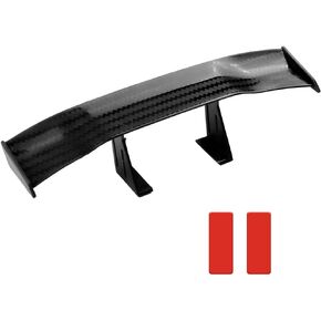 Car Spoiler Wing, Carbon Fiber Auto Exteriores Rear Tail Wings, ABS Automotive Mini Tiny Trunk Spoiler for Most Vehicles, Universal Car Accessories (Black Carbon Fiber, Small)