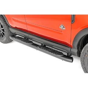 Rough Country Oval Nerf Steps for Ford Bronco Sport (2021-2025) - OEM Style Rails with Built-in Side Steps
