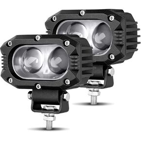 CO LIGHT LED Pod Spot Lights 2PCS 4 inch 96W LED Fog Lights for Truck Offroad Driving Lights SUV ATV Boat Motor Tractor Forklift 3 Years W-arranty