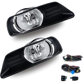 مصابيح الضباب حسن النية متوافقة مع 2007 2008 2009 Toyota Camry Clear Glass Lens مع الأسلاك ومجموعة التبديل (عدسة واضحة)