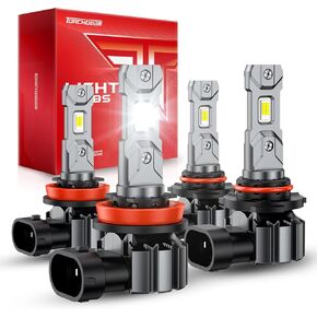 مصابيح Torchbeam 9005/HB3 ، 30،000 لتر 800 ٪ من المصابيح الإضاءة أكثر إشراقًا ، 6500 كيلو باس