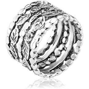 Jean Rachel Jewelry 925 Sterling Silver Ring - عرض متعدد الأزهار وأوراق الأزهار المؤكسدة - التصميم القديم المؤكسد - حلقات البيان المصنوع يدويًا من الخالي من الرصاص والنيكل.