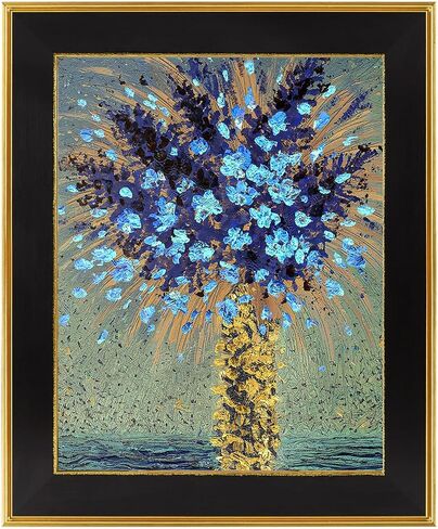 Golden State Art، إطار صورة مقاس 11 × 17 بدون حصيرة لعرض صورة/طباعة/ملصق مقاس 11 × 17 مثبتًا على الحائط أفقيًا وعموديًا (لون ذهبي وأسود مزخرف، عبوة واحدة) in Saudi Arabia