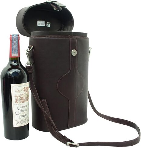 Double Deluxe Wine Carrier, Chocolate, One Size in Saudi Arabia