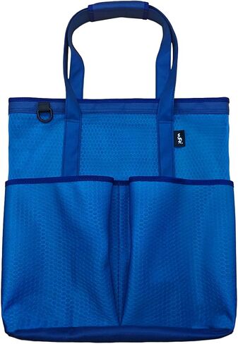 WFK Solid Mesh Beach Bag with Zipper, 6 Pockets, Waterproof, Sandproof, Perfect for Beach, Pool, Gym, Travel and Shopping in Saudi Arabia
