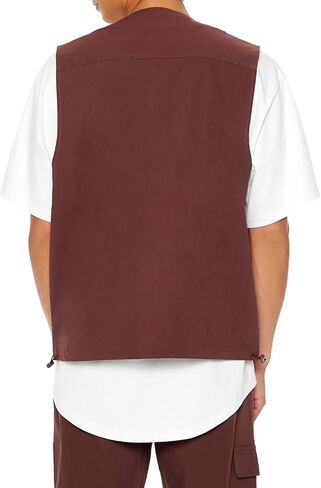 Forever 21 Men's Zip-up Utility Cargo Vest in Saudi Arabia