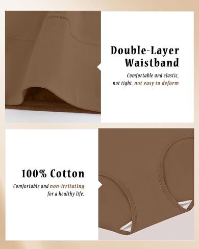 Womens Cotton High Waisted Underwear Ladies Panties Stretch Breathable Full Coverage Postpartum Briefs 4 Pack in Saudi Arabia