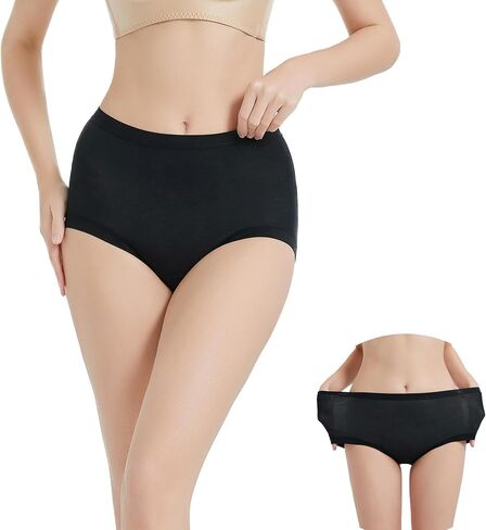 Selected Modal Panties for Women, High Rise Brief Underwear, Ultra Strechy, One Size Suit for S/M/L in Kuwait