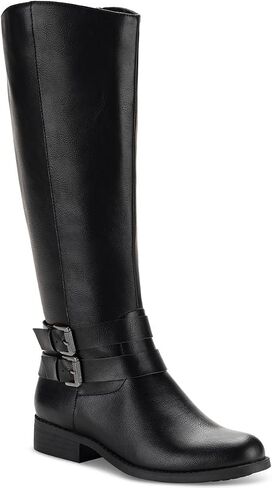 Style & Co. Womens Maliaa Faux Leather Riding Knee-High Boots in Kuwait
