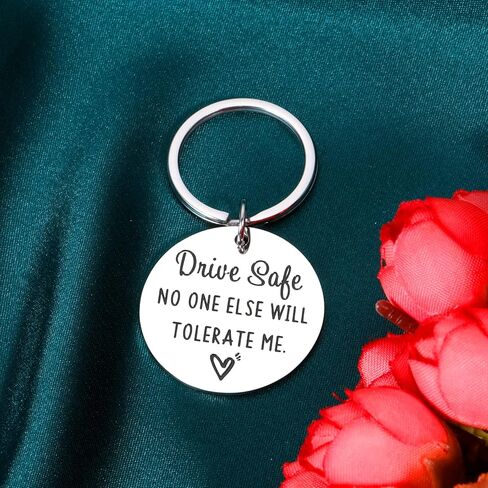 ACCOLIAMBER Gifts for Boyfriend from Girlfriend Drive Safe Keychain for Boyfriend Birthday Gifts Husband Valentines Christmas in Kuwait