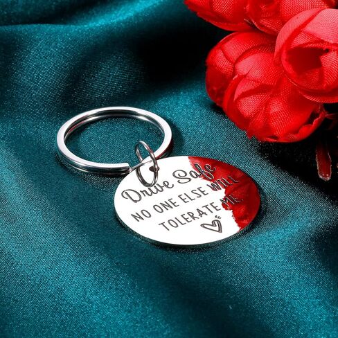 ACCOLIAMBER Gifts for Boyfriend from Girlfriend Drive Safe Keychain for Boyfriend Birthday Gifts Husband Valentines Christmas in Kuwait