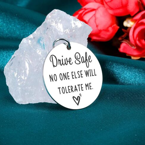 ACCOLIAMBER Gifts for Boyfriend from Girlfriend Drive Safe Keychain for Boyfriend Birthday Gifts Husband Valentines Christmas in Kuwait
